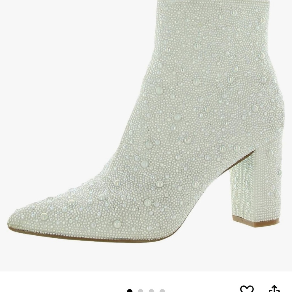 Boots Cady ivory pearl byBetsey  Johnson with a pearly appearanceance